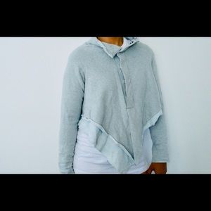 Asymmetric Poncho Sweatshirt